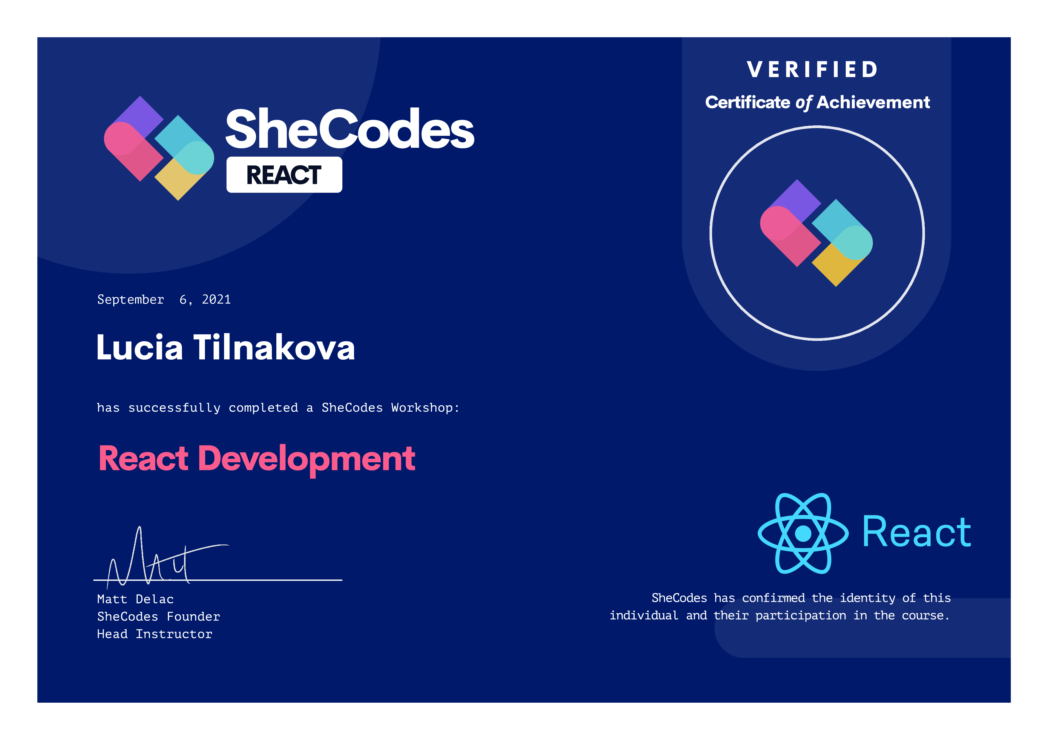 CertificateReact